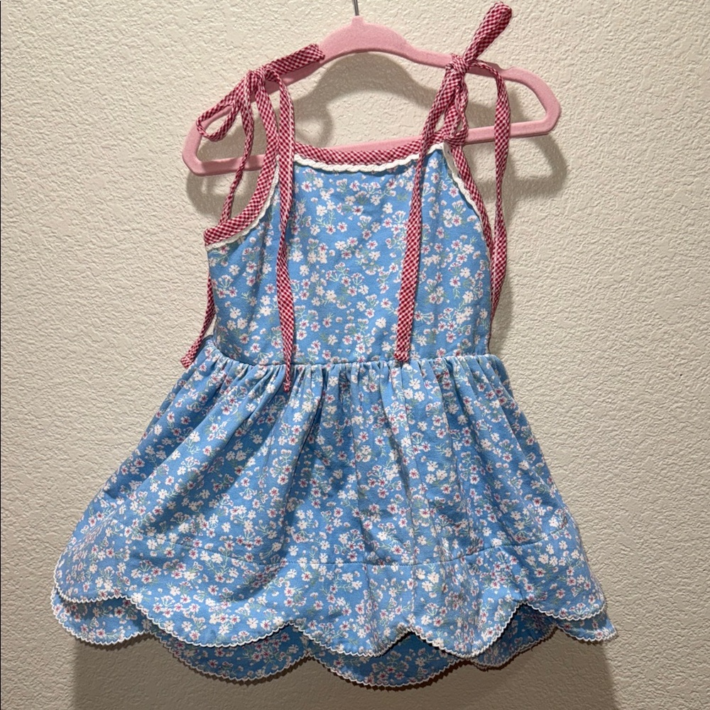 Love & Grow American blue dress with Floral Design